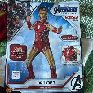 Marvel Avengers endgame Ironman costume size Med 10-12